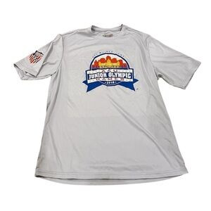 A4 AAU USA Junior Olympics Gray Athletic T-Shirt Small